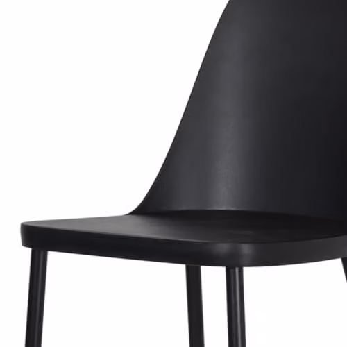Core Products Aspen Square Dining Table and 4 Duo Plastic Chairs with Metal Legs in Black and Grey Oak – 3