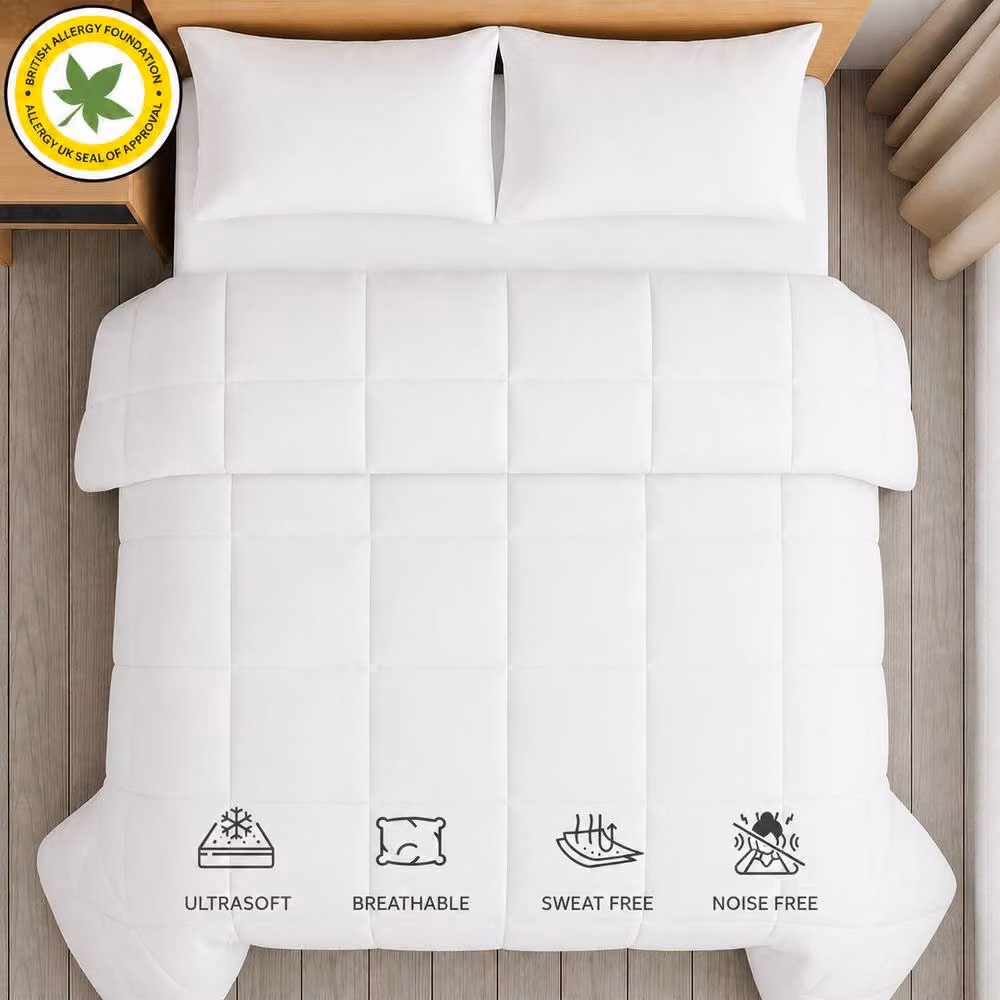 Grace 10.5 Tog Supersoft All Season Comfort King Size Duvet in White – 3