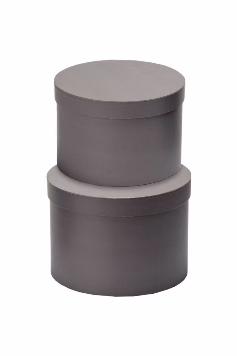 KDMD Grey Hat Boxes with Lids, Set of 2 – 2