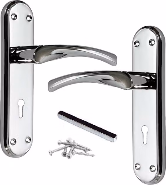 Betley Butterfly Door Handle in Chrome Silver