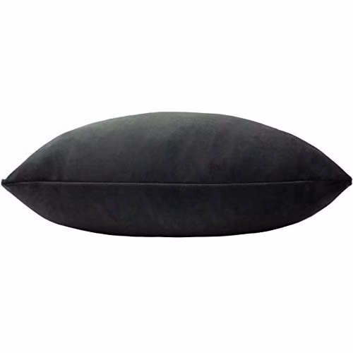 Paoletti Anthracite Velvet Rectangular Cushion, W/H: 50 x 30 cm – 2
