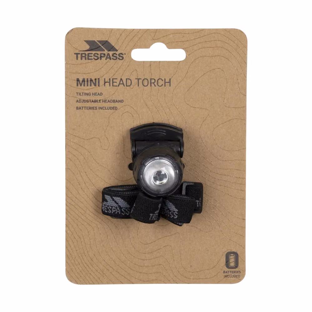 Trespass Flasher Ultra Light LED Headtorch in Black – 3