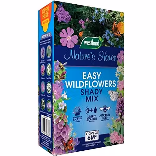 Unwins Nature's Haven Easy Wildflowers Shady Mix Multicolour Flower Seeds, 1.2kg