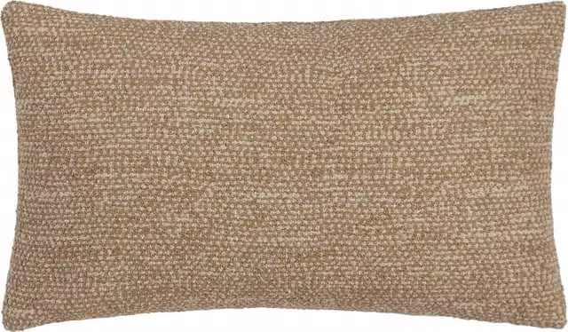 Make it a Home Tiona Woven Jacquard Rectangular Cushion in Brown and Beige with Feather Filling