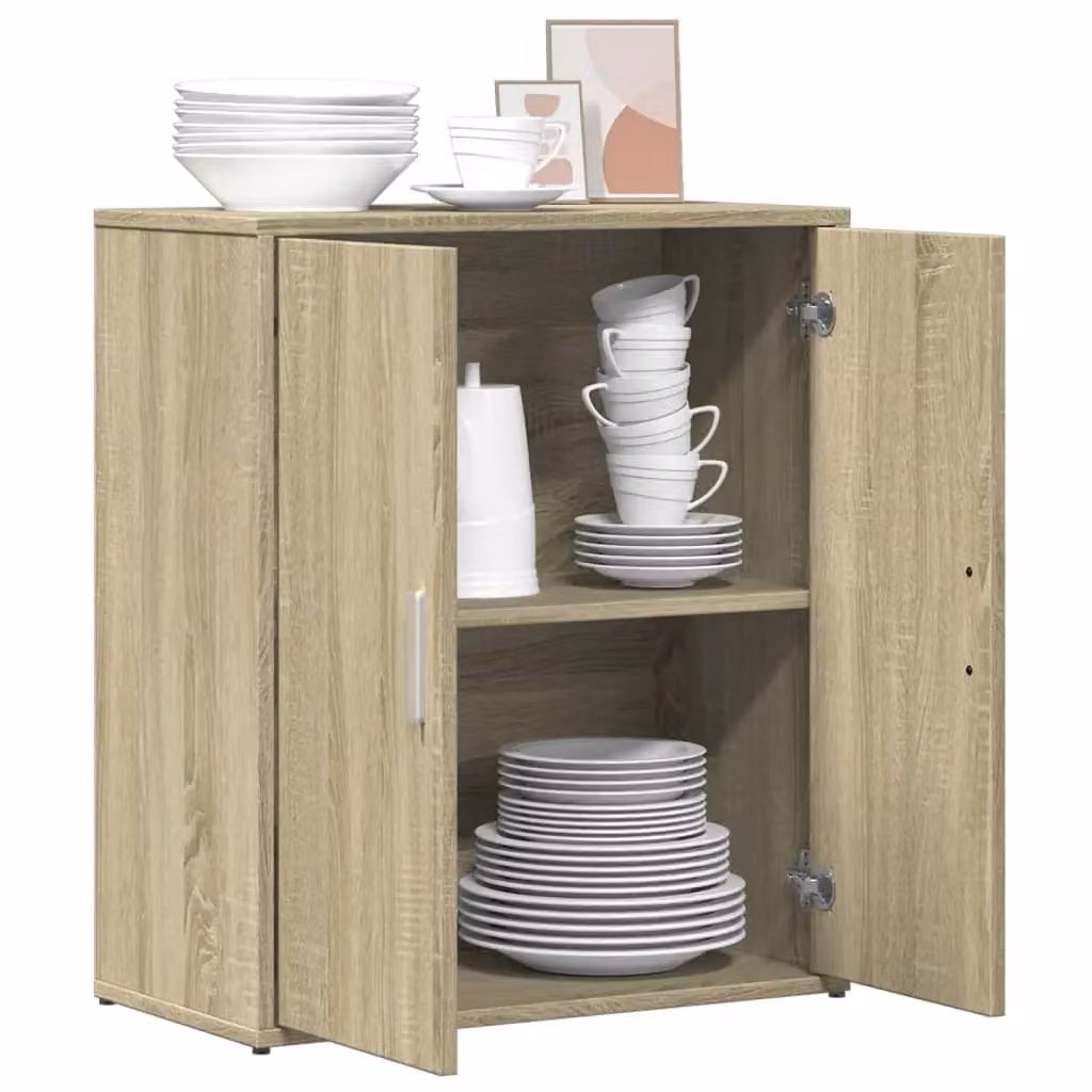 Berkfield Home Sonoma Oak Sideboard in Brown, W/D/H: 60 x 31 x 70 cm – 2
