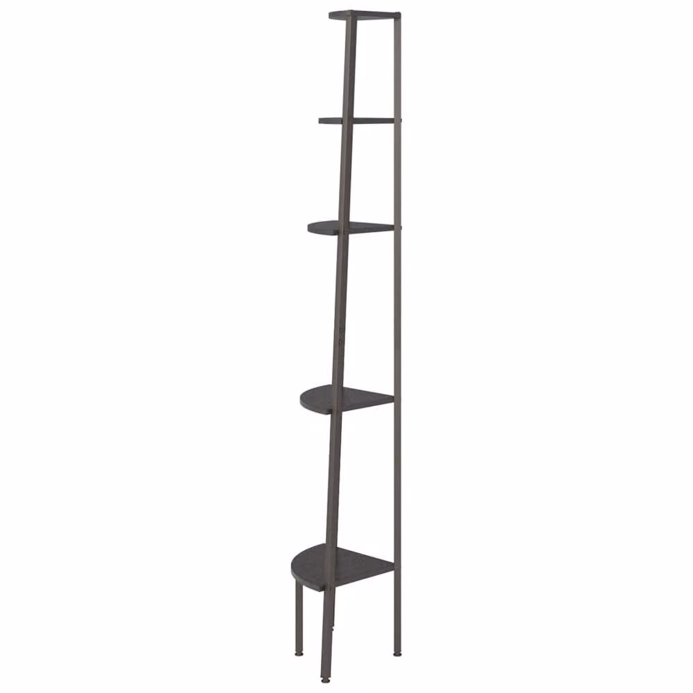 Berkfield Home 5-Tier Corner Shelf, Black, W/D/H: 45.5 x 31.5 x 180 cm – 3