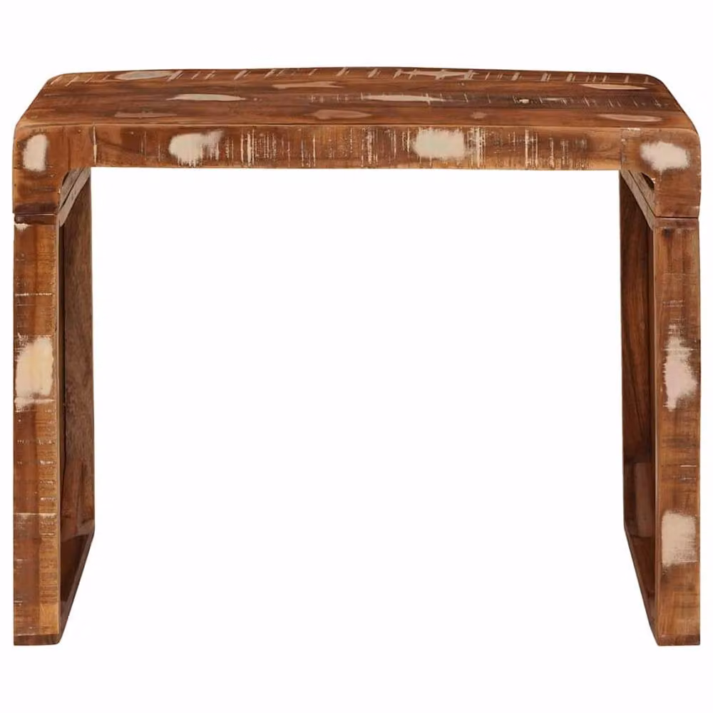 Berkfield Home Classic End Table in Brown Solid Reclaimed Wood, W/D/H: 35 x 46 x 60 cm – 2