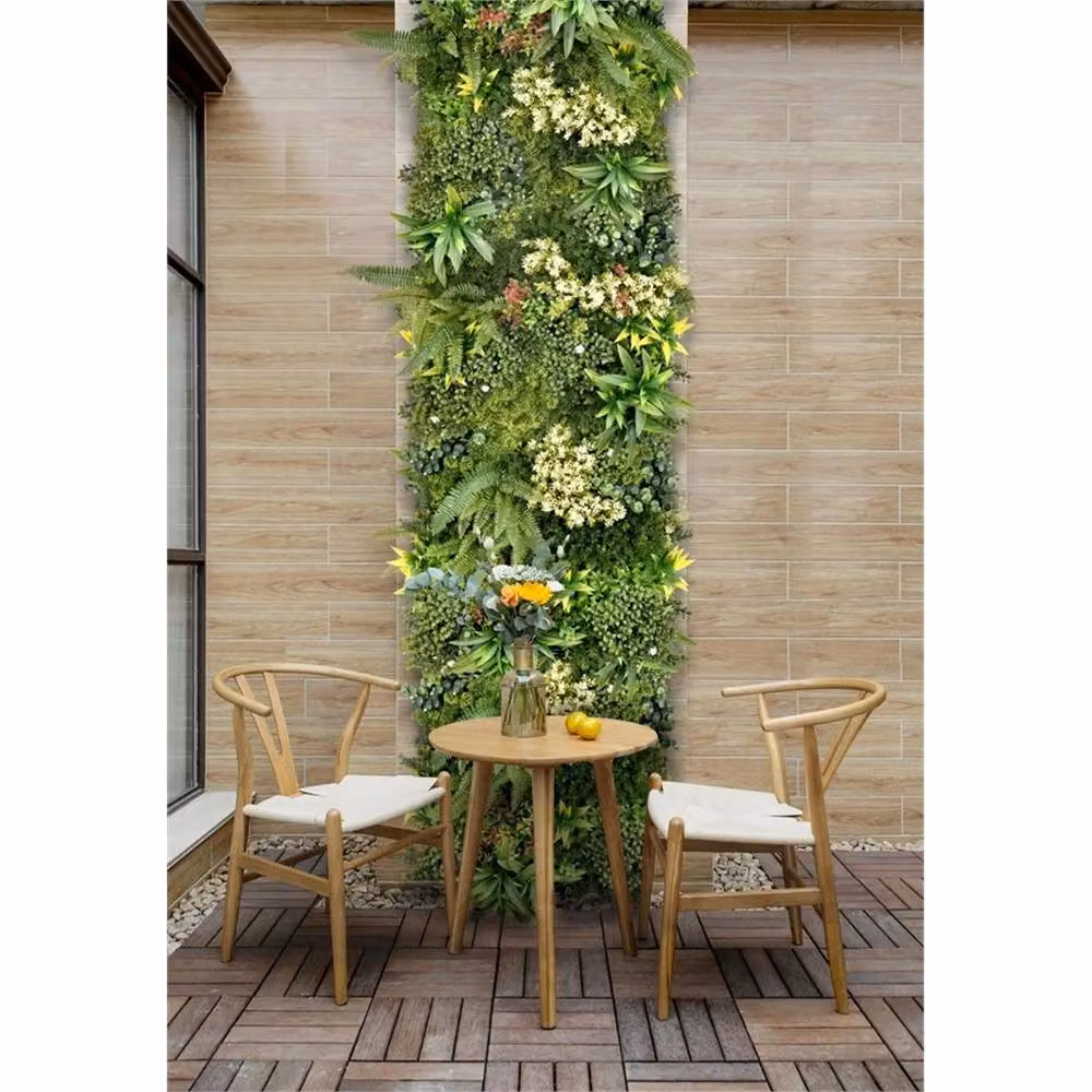 Nordara 3-Piece Green Artificial Plant Wall Hedge Decor Panels Set, W/H: 50 x 50 cm – 4