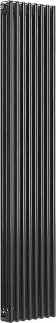 Lux Heat Vertical Steel Column Radiator in Black Nickel Lacquer