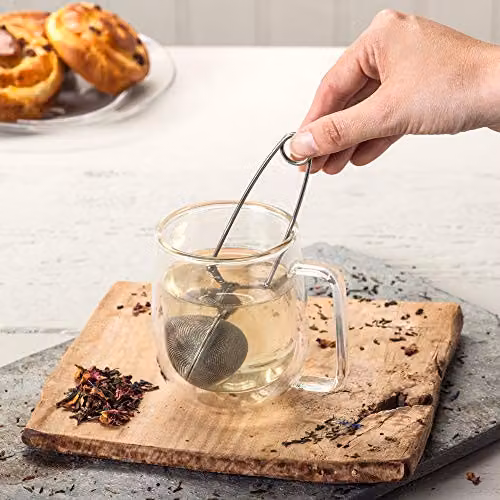 Kilo Stainless Steel Scissor Action Ball Tea Infuser with Fine Mesh in Silver – 2
