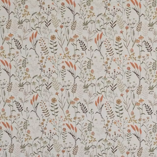 Terrys Lamorna Fabric Autumn Multicolour Beige and Orange