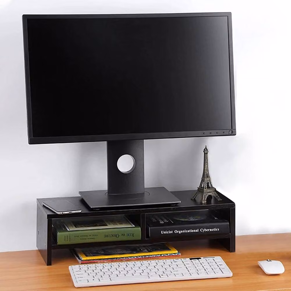 Kelvenix Black 2 Tier Large Computer Desktop – 4