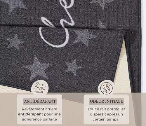 Hanse Home Grey Stars Kitchen Runner, W/D/H: 180 x 80 x 0.8 cm – 3