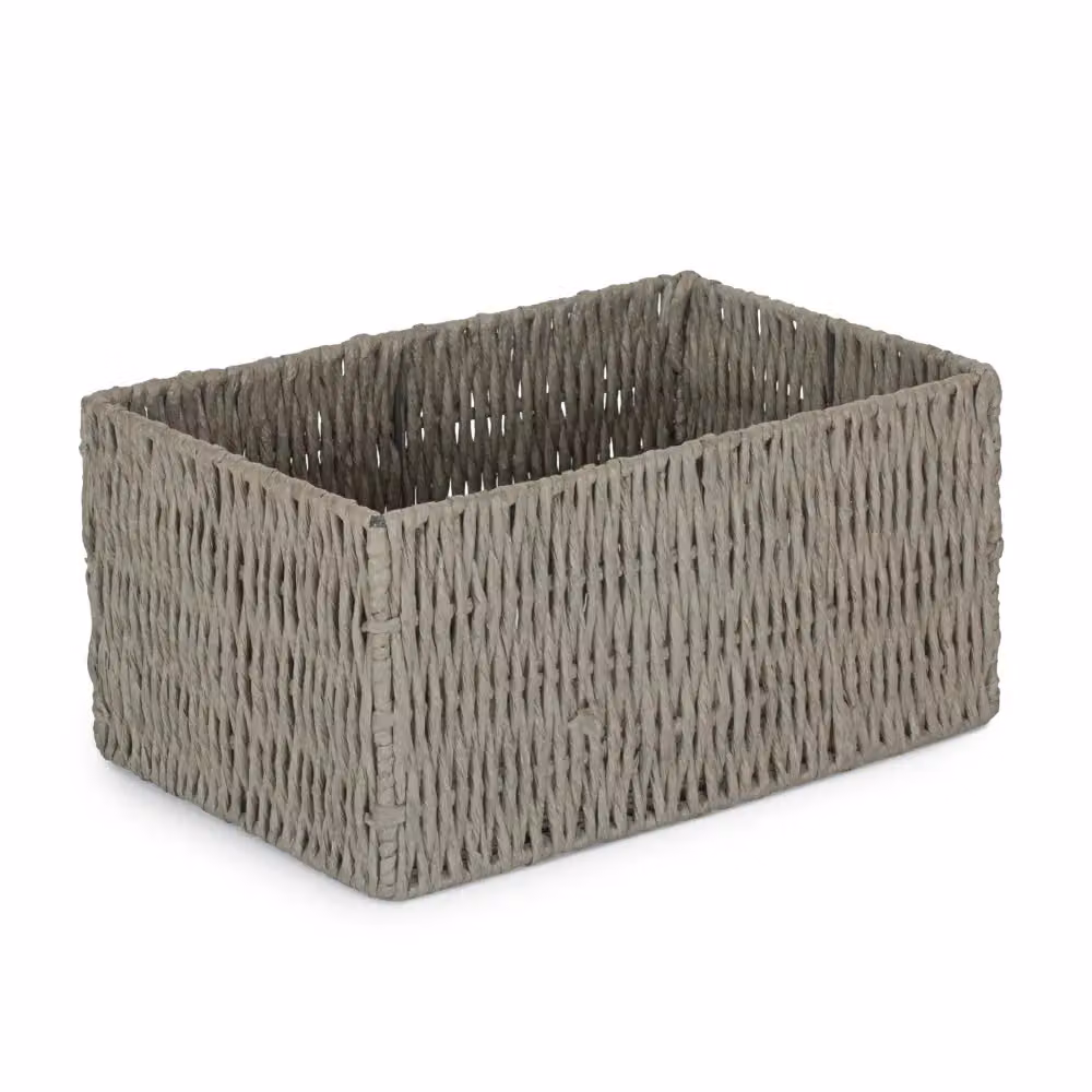 Red Hamper Grey Paper Rope Storage Basket W/D/H: 47.0 x 34.0 x 24.0 cm – 2