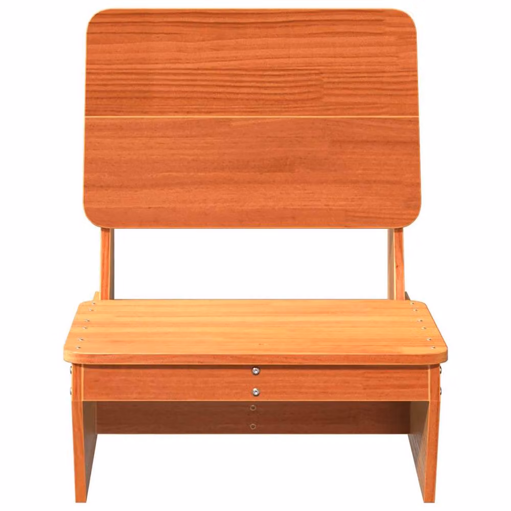 Berkfield Home Beautiful Garden Chairs, 2 Piece Set, Wax Brown Solid Pine Wood, W: 60 cm, D: 64 cm, H: 70.5 cm – 4