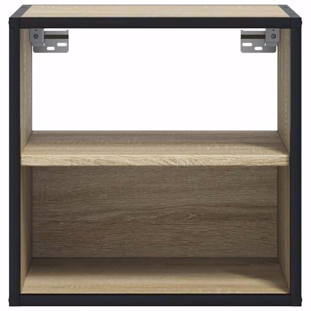 Berkfield Home Set of 2 Wall-mounted Bedside Cabinets in Sonoma Oak, Light Tan, W: 40 cm, D: 31 cm, H: 39.5 cm – 5