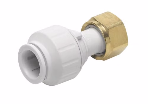 John Guest PEMSTC2216 White Plastic Straight Tap Connector 22 mm x 3/4 inch BSP (Pack of 5)