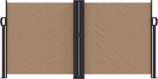 Berkfield Home Retractable Side Awning in Beige, W/H: 120 x 1200 cm