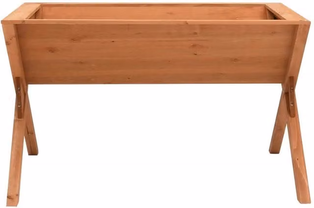 Berkfield Home Wooden Planter Tub in Brown, W/D/H: 90 x 55 x 56 cm