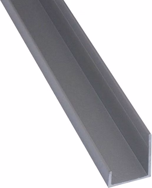 Wetwall Aluminium Laminate Wall Panel 10mm End Cap Trim, Length: 2420mm, Silver/Grey