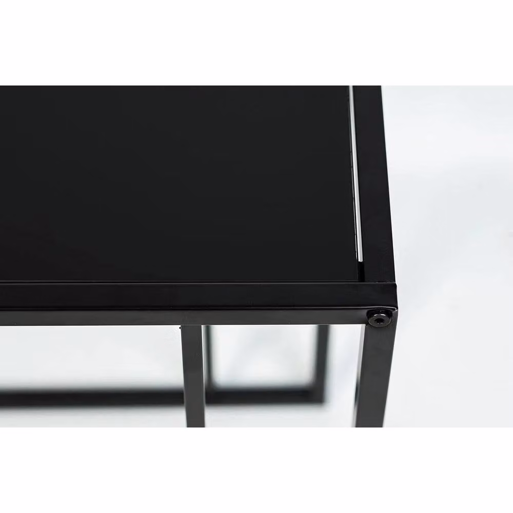 Kelvenix C-Shaped Sofa Side End Table in Black – 3