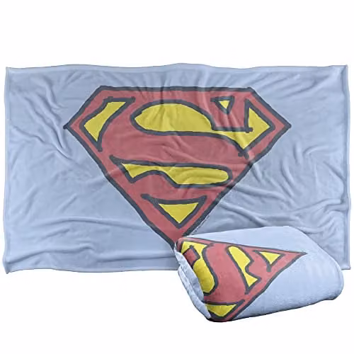 Warner Bros. Superman The Symbol Of Hope Super Soft Fleece Throw Blanket, Multicolour, W/D/H: 91 x 147 cm