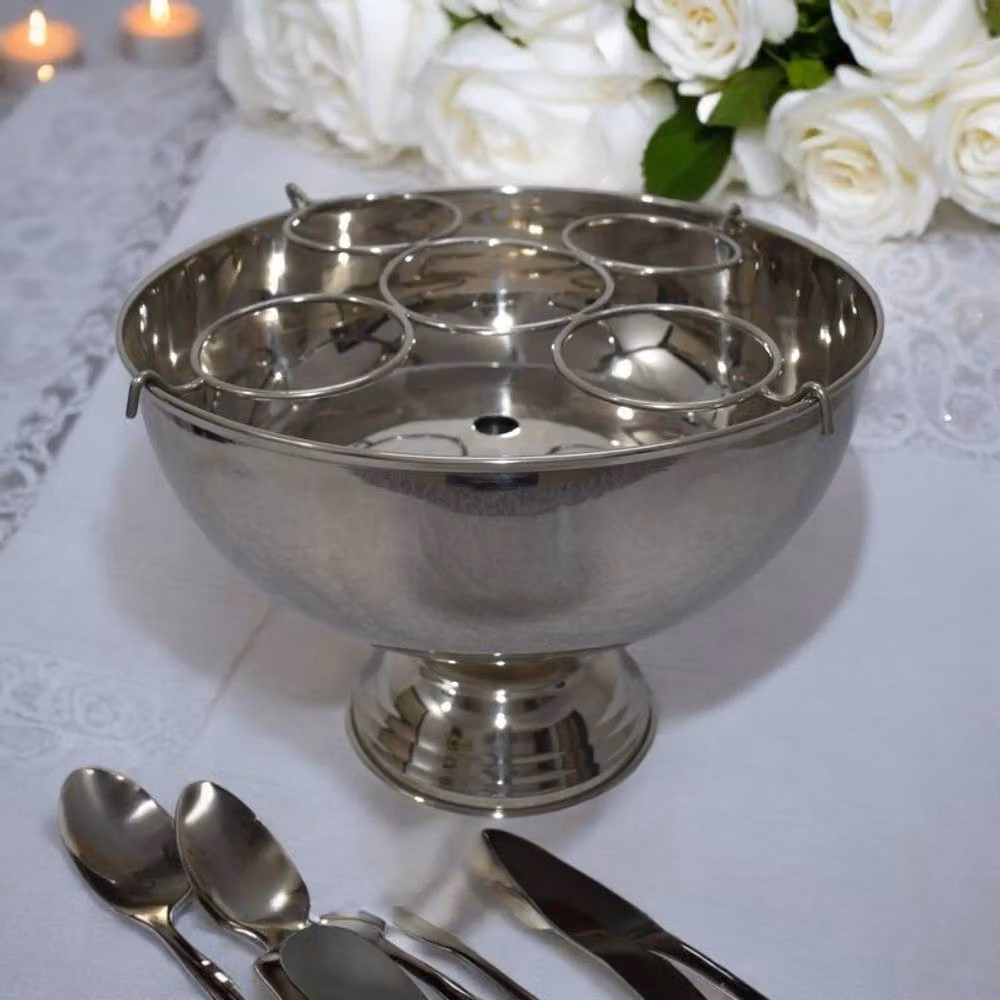 Minster Champagne Bucket in Silver Nickel Finish, W: 37 cm, D: 37 cm, H: 30 cm – 2