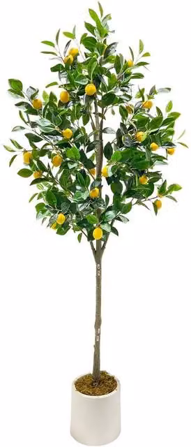 VOGREX 6ft Lifelike Green Artificial Freestanding Tree for Indoor and Outdoor Decor