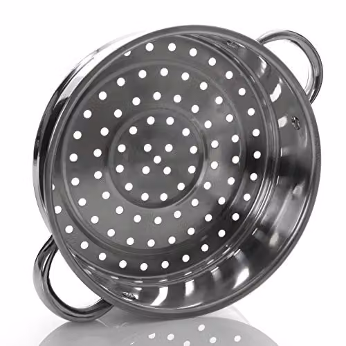 Orsina Stainless Steel 3-Tier Steamer Pot with Glass Lid, Silver, W: 22 cm, H: 25 cm – 4
