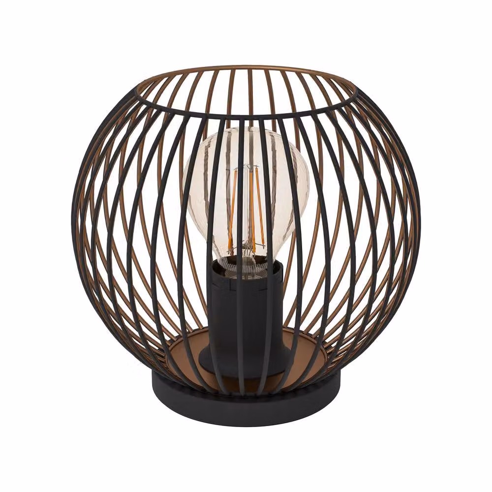 Eglo Almanzora Modern Metal Table Lamp in Black and Copper – 2