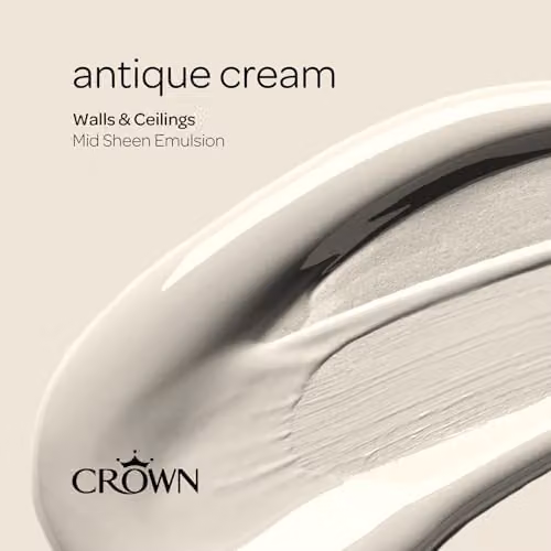 Crown Beige Satin Gloss Water Based Walls and Ceilings Emulsion 2.5 l – 2