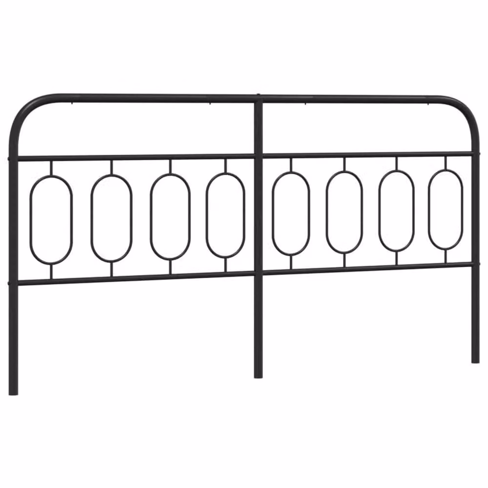 Berkfield Home Industrial Metal Headboard in Matt Black for 180 x 200 cm Beds – 3