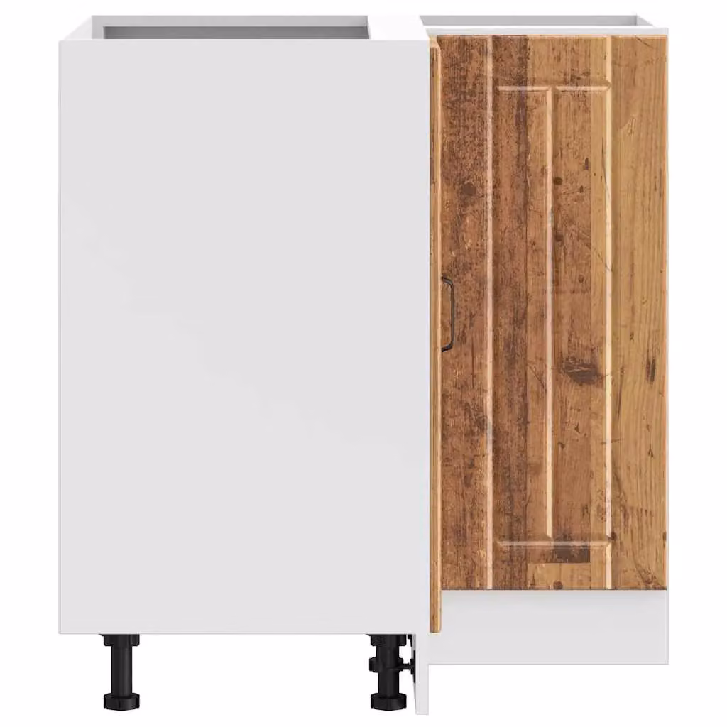 Berkfield Home Lucca Kitchen Corner Base Cabinet in Brown Old Wood Engineered Wood – 2