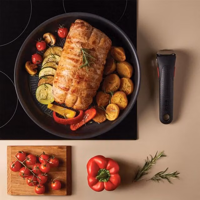 Tefal Ingenio Eco Resist 3 Piece Non-Stick Pan Set, Black