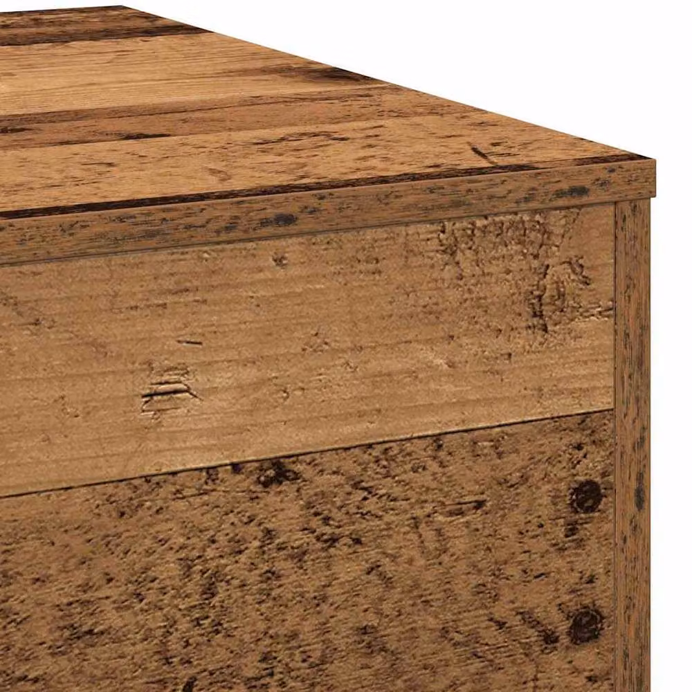 Berkfield Home Square Coffee Table in Brown Oak Wood, W/D/H: 80 x 80 x 31 cm – 4