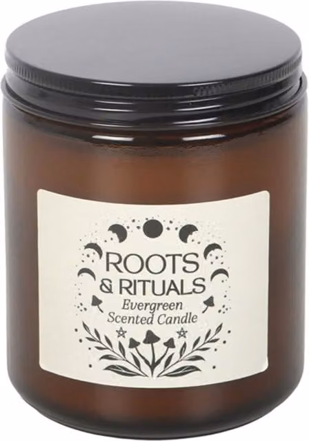 Rituals Roots Rituals Evergreen Amber Glass Candle with Forest Scent in Green and Brown