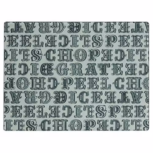 Premier Housewares Carnival Glass Chopping Board, Multicolour, W: 40 cm, D: 30 cm, H: 1 cm