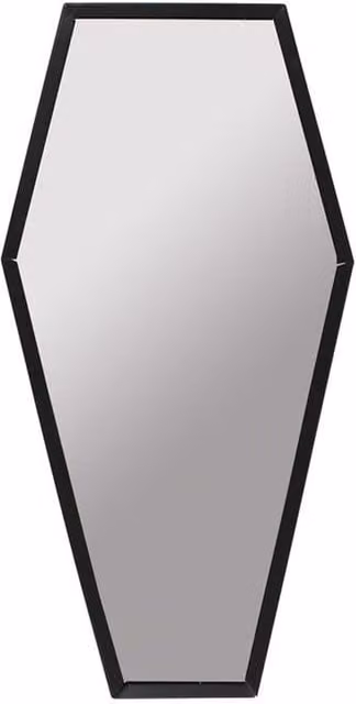KDMK Coffin Shaped Wall Mirror in Black