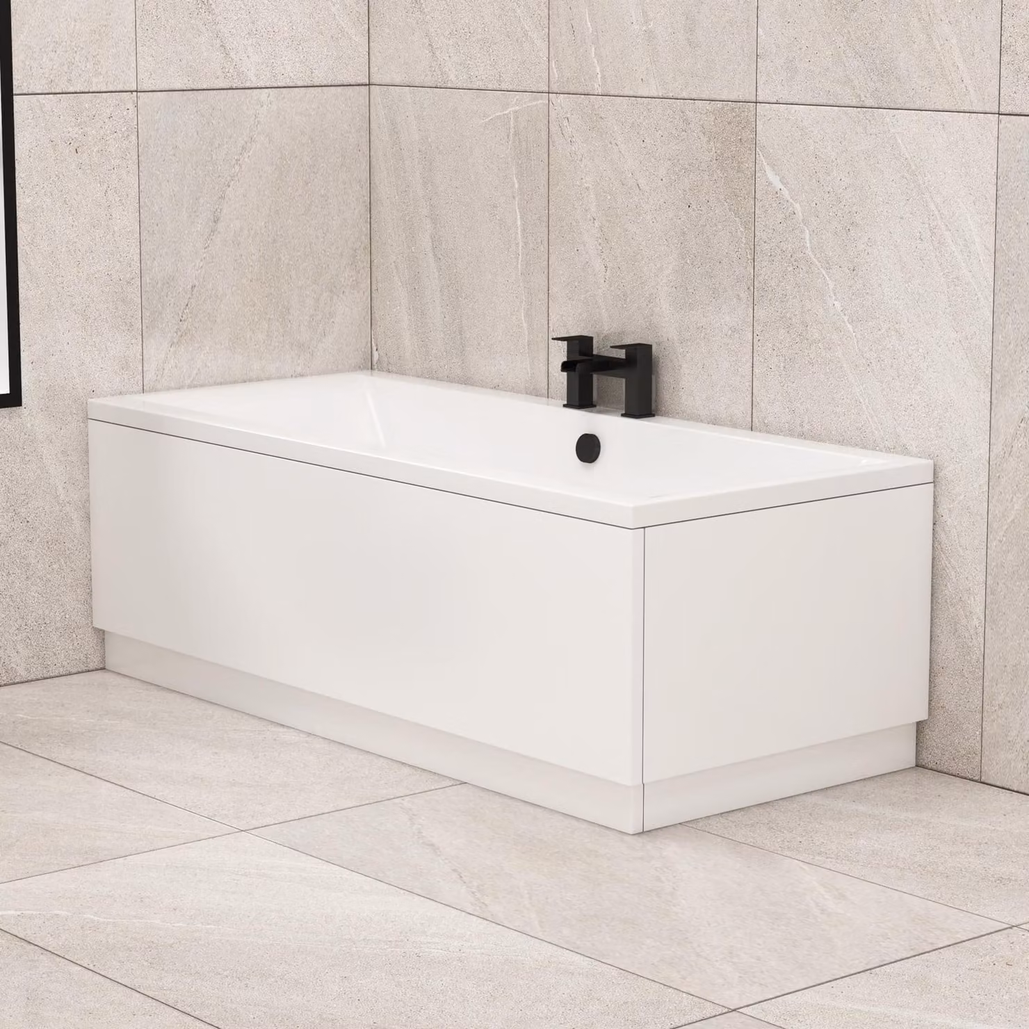 Royal Bathrooms Amaze White Acrylic Double Ended Rectangular Free Standing Bathtub