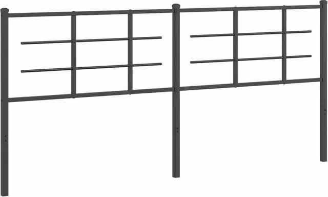 Berkfield Home Classic Metal Headboard in Black, Width: 193 cm – 1