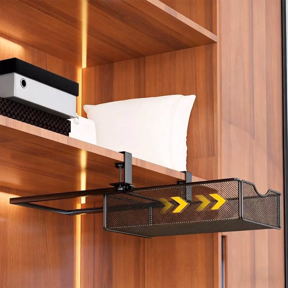 KORVIXA Black Under Desk Study Table Drawer Tray, W: 50 cm – 3