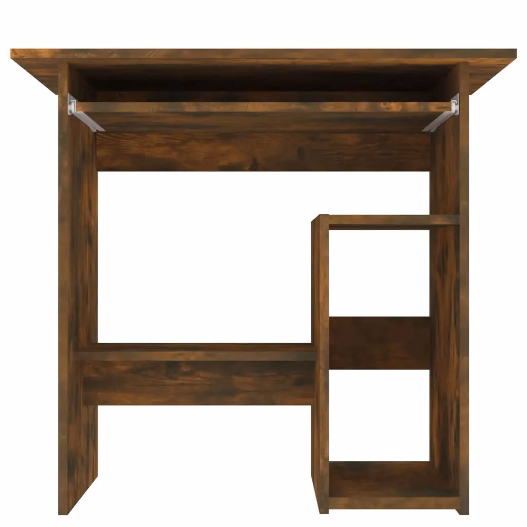 Berkfield Modern Computer Desk in Smoked Oak Brown, W/D/H: 80 x 45 x 74 cm – 3