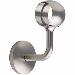 Rothley Wall Mounted Handrail Connecting Bracket in Brushed Silver Finish
