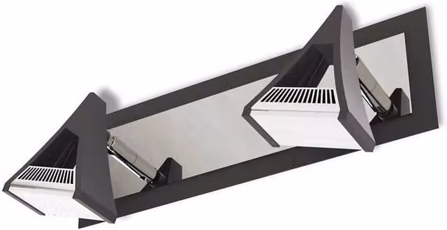 Netlighting Filippo Linear 2-Light LED Spot Light, Black and Chrome, 10W, 900lm