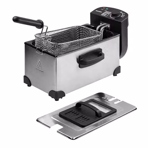 Daewoo 2000W Deep Fat Fryer with 3L Oil Capacity and Cable Storage, Silver – 1