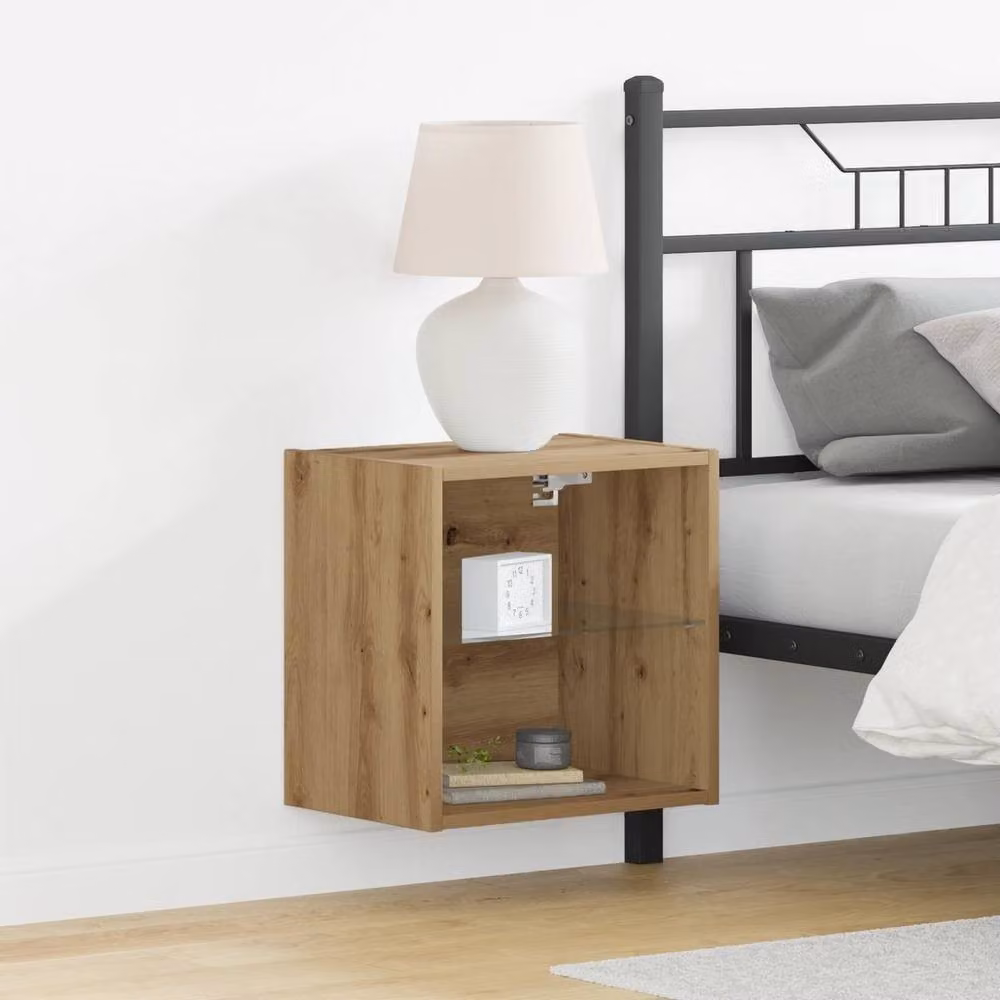Kelvenix Artisan Oak Floating Shelf, Brown, W/D/H: 40 x 28.5 x 40 cm – 2