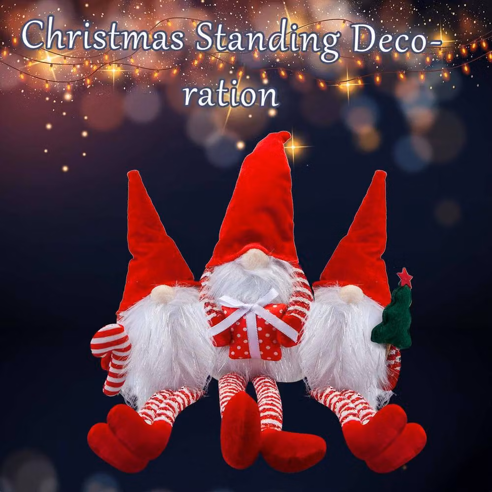 VFM e-Store Christmas Gonk Decoration in Red and White, H 43 cm x W 35 cm x D 35 cm – 3