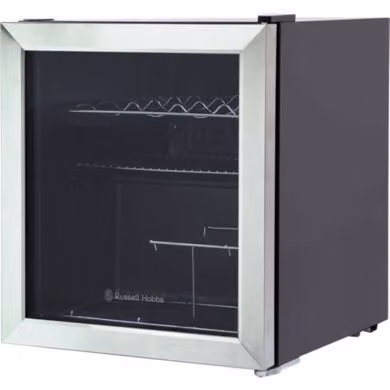 Russell Hobbs 46L Silver Stainless Steel Countertop Mini Fridge with Glass Door RHGWC3SS-C, W/D/H: 48 x 43 x 51 cm – 2