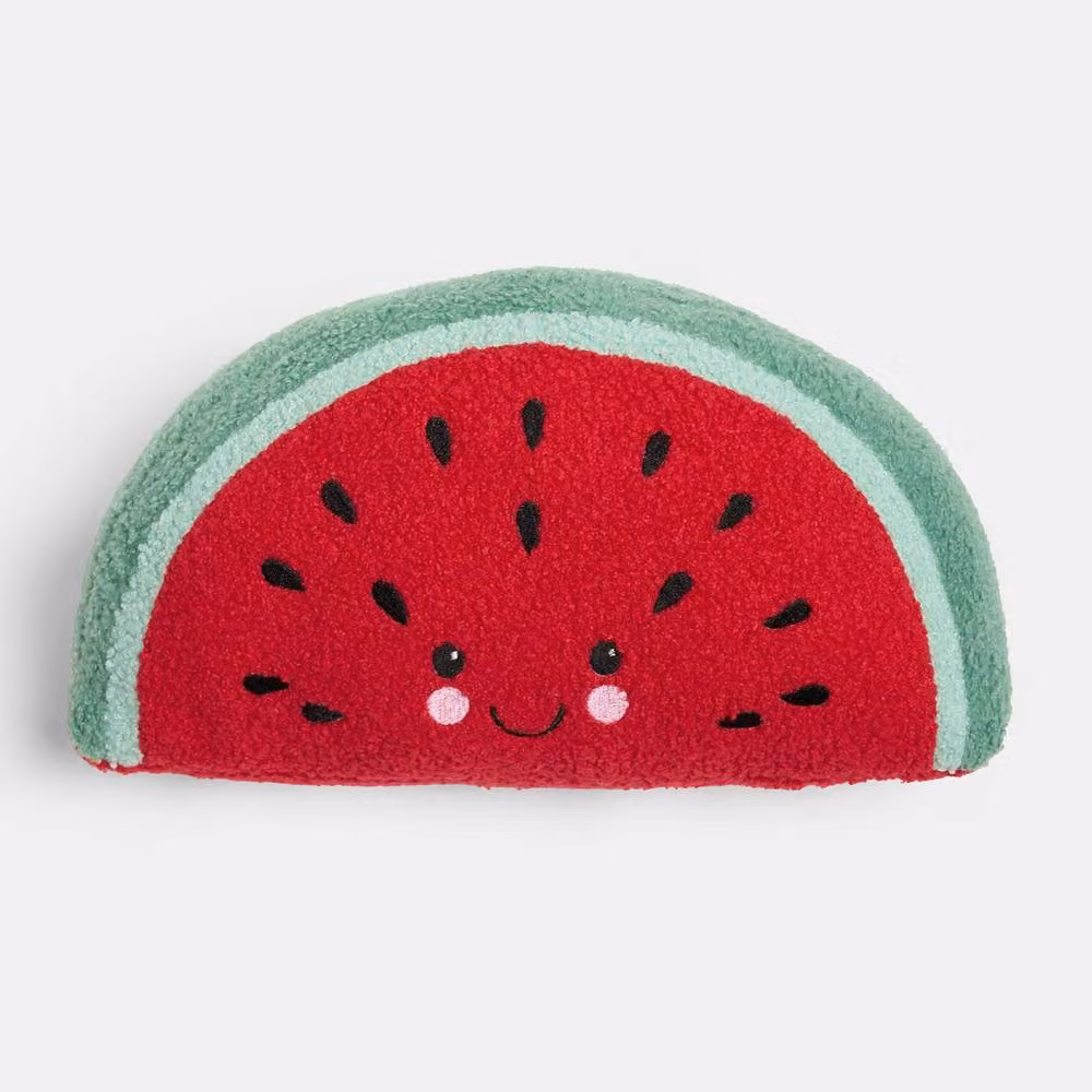 OHS Red and Green Bouclé Heart Shaped Decorative Scatter Cushion – 4