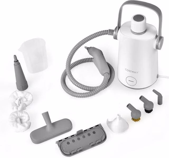 Costway Handheld Steam Cleaner, 1000W Pressurised Steamer with 3 Bar Pressure, Multicolour